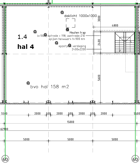 Unit 1G verdieping plattegrond