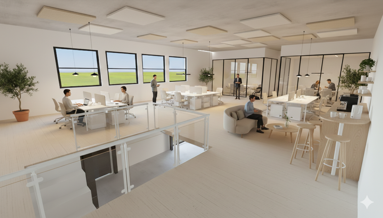 Unit 1H impressie – 1e verdieping – Kantoor