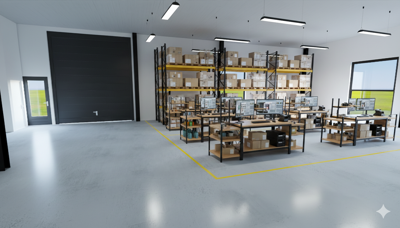 Unit 1H impressie – Begane grond – Magazijn