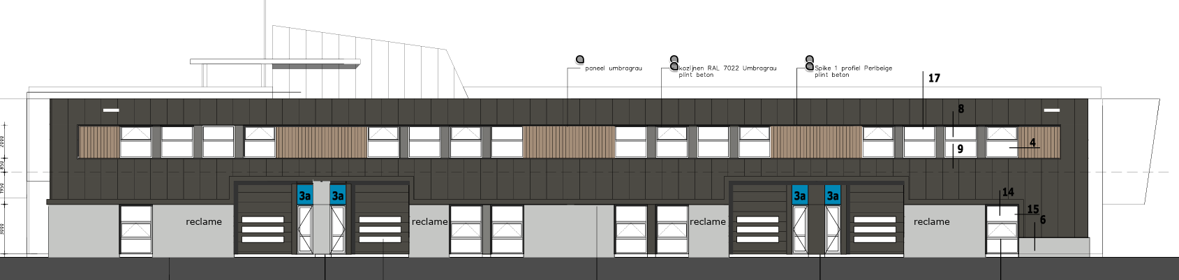 Geveltekening voorzijde